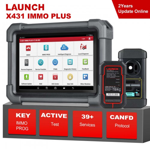 2024 LAUNCH X431 IMMO PLUS Advanced Key Programmer with XPROG3, Immobilizer, ECU Coding, Bi-Directional Control, Diagnoses, CANFD & DOIP, 39+ Services